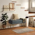 TRUUSK Gestoffeerde Zitbank met Opbergruimte - Grijs Fluweel, Verzenden