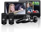 Lenco DVP-939 - 2x9 Portable DVD speler met USB,SD,, Verzenden, Zo goed als nieuw