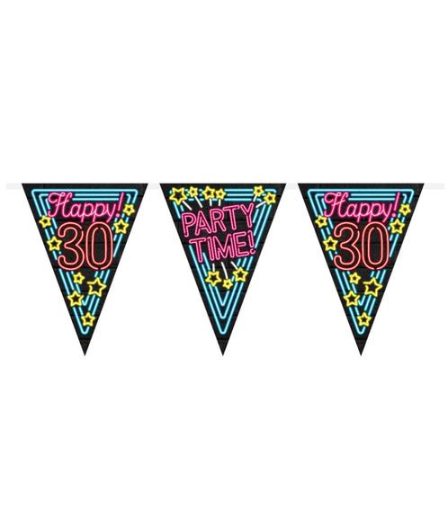 Slingers 30 Jaar Neon 10m, Hobby en Vrije tijd, Feestartikelen, Nieuw, Verzenden