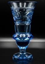Moser Art Nouveau Faceted Pedestalled Crystal Glass Vase,, Antiek en Kunst, Antiek | Glas en Kristal