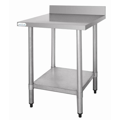 RVS werktafel met achteropstand 60(b)x90(h)x60(d)cm Vogue, Zakelijke goederen, Horeca | Meubilair en Inrichting, Verzenden