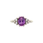 Audrey ring 14 krt wit goud - Violet, Sieraden, Tassen en Uiterlijk, Ringen, Ophalen of Verzenden, Nieuw