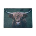 Deurmat Schotse hooglander donker 75x50cm, Verzenden, Nieuw