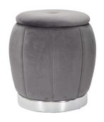 BLADERDEEG/OPSLAG PARIJS GRIGIO/ZILVER CM Ø 43X43, Huis en Inrichting, Banken | Voetenbanken en Poefen, Ophalen of Verzenden, Nieuw