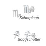 Zilveren mini sterrenbeeld oorstekers, Verzenden, Nieuw, Zilver