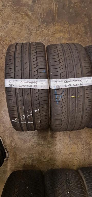 2x 245-40-18 Continental Zomer 5.1mm €50 Per Band 245 40 18 beschikbaar voor biedingen