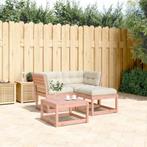 vidaXL 3-delige Loungeset met kussens massief douglashout, Verzenden, Nieuw, 3 zitplaatsen, Loungeset