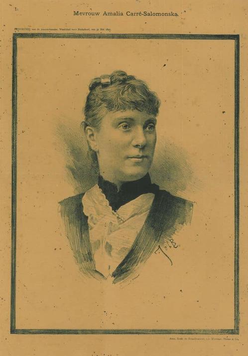 Portrait of Amalia Carre-Salomonska, Antiek en Kunst, Kunst | Etsen en Gravures