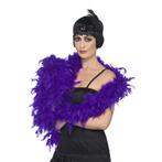 Luxe paarse feestboa 80 gram 180 cm - Boa's, Verzenden, Nieuw
