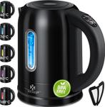 Waterkoker met temperatuurregeling - RVS - 1.7L - 2200W - Zw, Witgoed en Apparatuur, Verzenden, Zo goed als nieuw