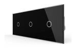 Livolo | Zwart | touch | Dimmer Schakelaar – 3 Lichtknoppen, Ophalen of Verzenden, Nieuw, Schakelaar