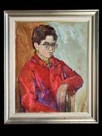 Fahd Abdel Razzak El Kubessi (1935-2008) - Retrato de joven, Antiek en Kunst, Kunst | Schilderijen | Klassiek