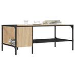 vidaXL Salontafel met rek 100x51x40 cm bewerkt hout sonoma, 100 tot 150 cm, Verzenden, Nieuw, 50 tot 100 cm