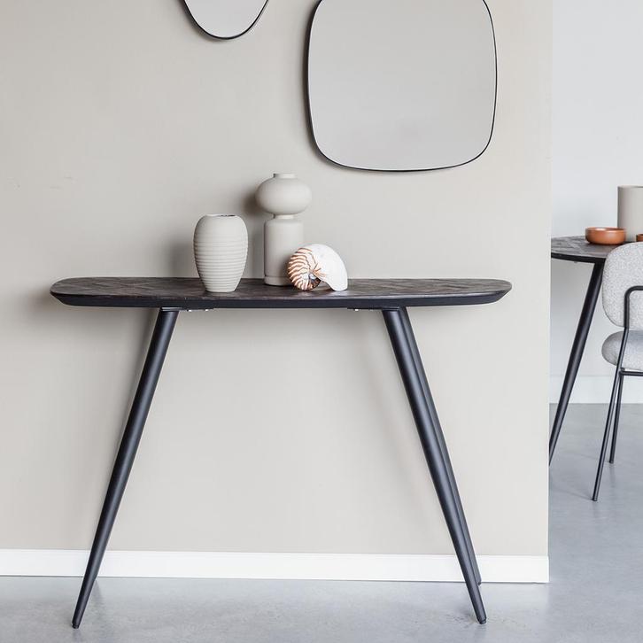 *WOONWINKEL* Ovale Sidetable Donker Teak Hout, Huis en Inrichting, Tafels | Sidetables, Nieuw, Verzenden
