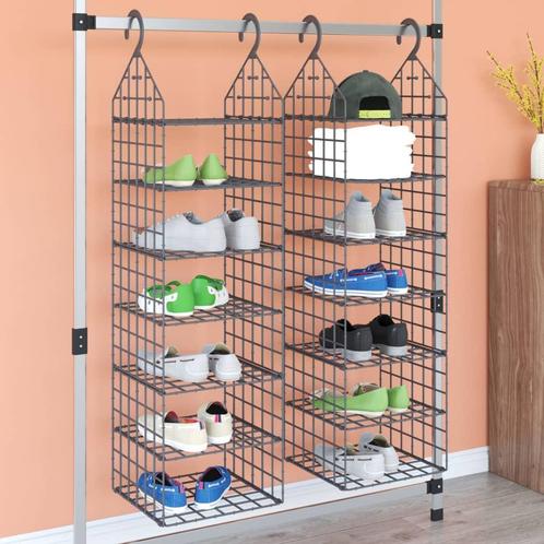 vidaXL Hangende kastorganisers 2 st met 7 schappen, Kleding | Dames, Kledingrekken, Nieuw, Verzenden