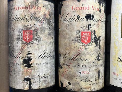 1975 x 2 Château Poujeaux , 1989 Château Saransot Dupré,, Verzamelen, Wijnen