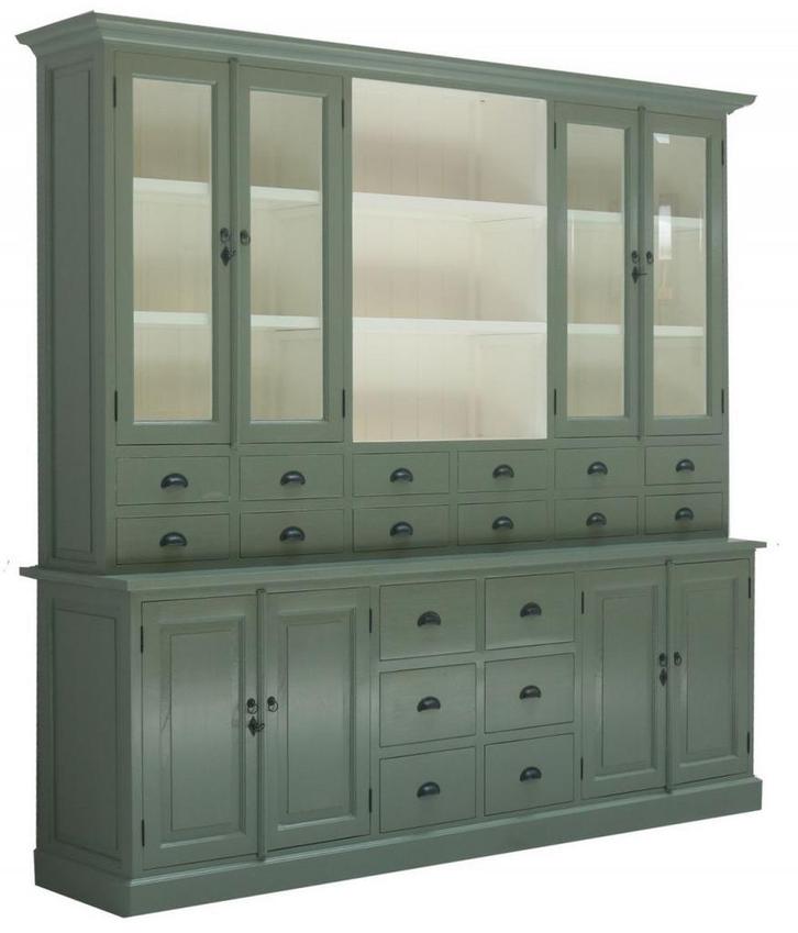 Buffetkast Engels groen Baarn 250cm, Huis en Inrichting, Kasten | Buffetkasten, Ophalen of Verzenden