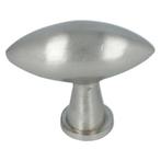 Knop ovaal 35 x 14 mm nikkel mat, Verzenden, Nieuw