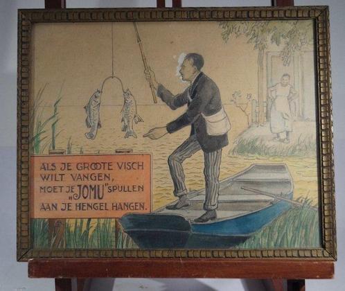 Onbekende kunstenaar - schets voor JOMU reclame, Antiek en Kunst, Kunst | Tekeningen en Foto's