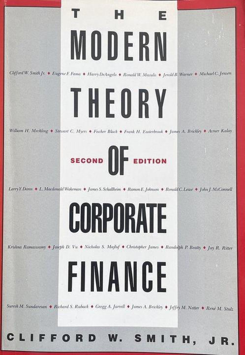 The Modern Theory of Corporate Finance, Boeken, Overige Boeken, Ophalen of Verzenden