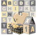 Puzzelmat 86 delig met getallen en letters Grijs, Hobby en Vrije tijd, Verzenden, Nieuw