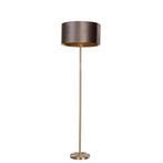 Vloerlamp messing met velours kap bruin 40cm - Simplo, Huis en Inrichting, Lampen | Vloerlampen, Nieuw, Overige materialen, Klassiek / Antiek