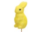 Bijstekers konijn haasje 11cm op stok 30cm flocked geel/ 4, Ophalen of Verzenden, Nieuw