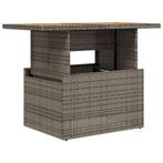 Tuintafel Grijs Rattan 100cm | Retourdeal | 35% Korting, Ophalen of Verzenden, Nieuw, Rechthoekig, Kunststof