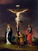 Scuola Fiamminga (XVII) - Crocifissione di Cristo, Antiek en Kunst, Kunst | Schilderijen | Klassiek