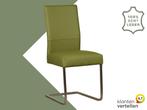 Leren eetkamerstoel Remix - Toledo Apple Green (groen) -, Nieuw, Ophalen of Verzenden, Eén, Industrieel, Modern
