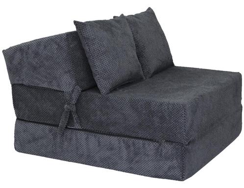 Opvouwbaar matras - 200x70x15cm - velvet dot - antraciet, Huis en Inrichting, Slaapkamer | Matrassen en Bedbodems, Nieuw, Ophalen of Verzenden