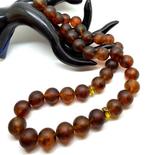 Tesbih gebedsketting Baltic Amber kralen ø16mm in cognac, Nieuw