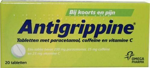 Antigrippine 250mg Paracetamol - 20 tabletten, Diversen, Verpleegmiddelen, Nieuw, Verzenden