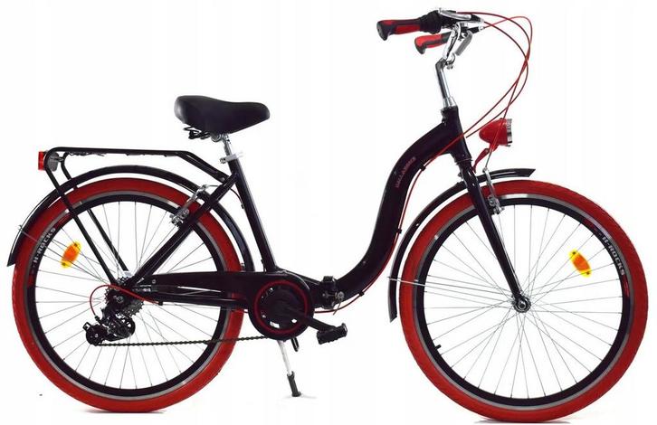 Vouwfiets - 26 inch - met 7 versnellingen - zwart rood, Fietsen en Brommers, Fietsen | Kinderfietsjes, Nieuw, Ophalen of Verzenden