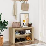 vidaXL Schoenenrek 75x35x45 cm bewerkt hout sonoma, Verzenden, Nieuw