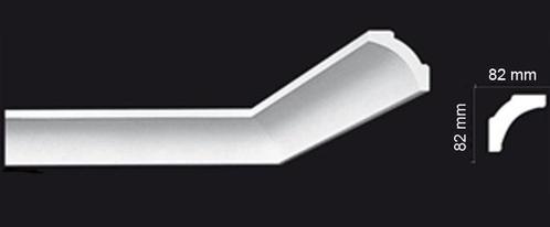 Kroonlijst Nomastyl B8+ (82 x 82 mm), lengte 2 m, Doe-het-zelf en Verbouw, Plinten en Afwerking, Nieuw, Ophalen of Verzenden