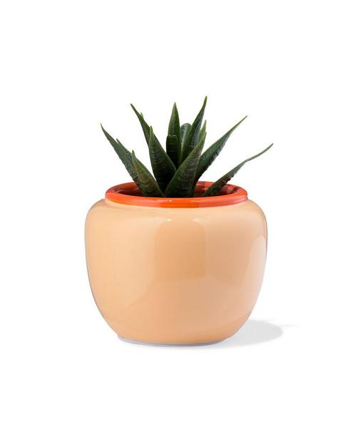 HEMA Bloempot 9x7x7.4cm keramiek perzik, Huis en Inrichting, Kamerplanten, Verzenden
