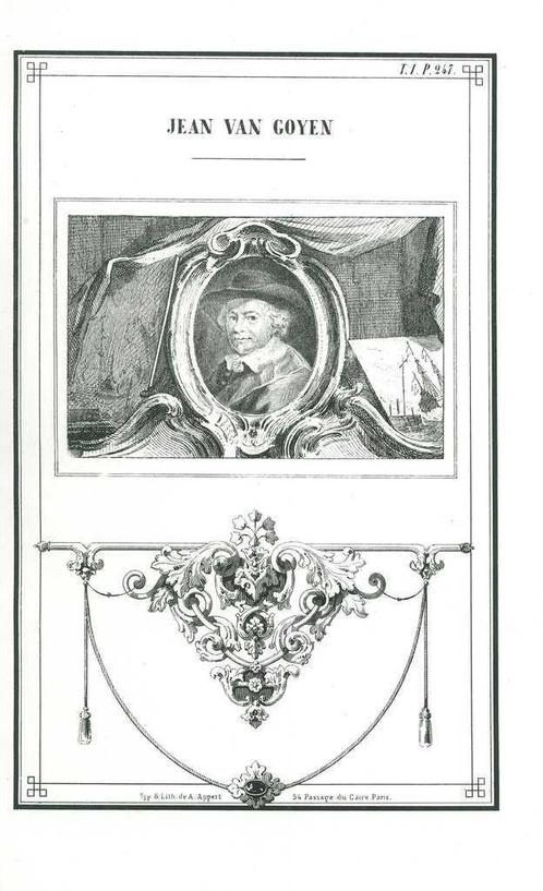 Portrait of Jan van Goyen, Antiek en Kunst, Kunst | Etsen en Gravures