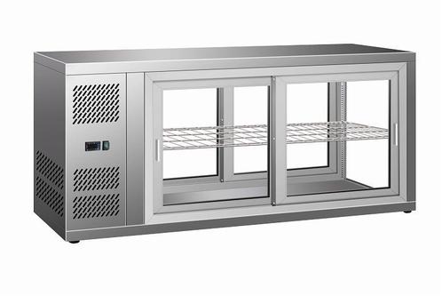 Combisteel Gebaksvitrine | 150L | Grijs | +3°c/+8°c | 2 Scha, Witgoed en Apparatuur, Koelkasten en IJskasten, Ophalen of Verzenden