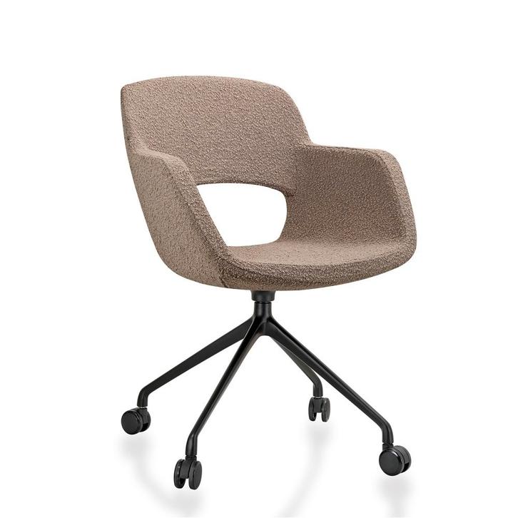 Comfora Vergaderstoel op Wielen in Bouclé Stoffering, Huis en Inrichting, Stoelen, Nieuw, Ophalen of Verzenden