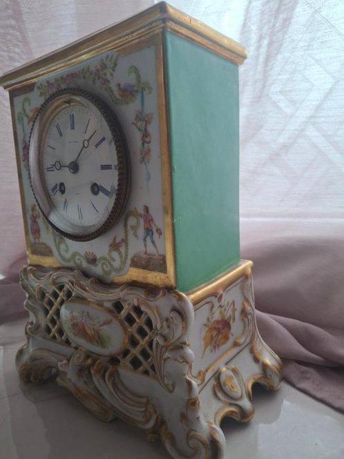 Klok - Porselein - 1850-1900, Antiek en Kunst, Antiek | Klokken