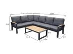 Costa Rica hoek loungeset 5 delig aluminium antraciet, Ophalen of Verzenden, Nieuw, Aluminium