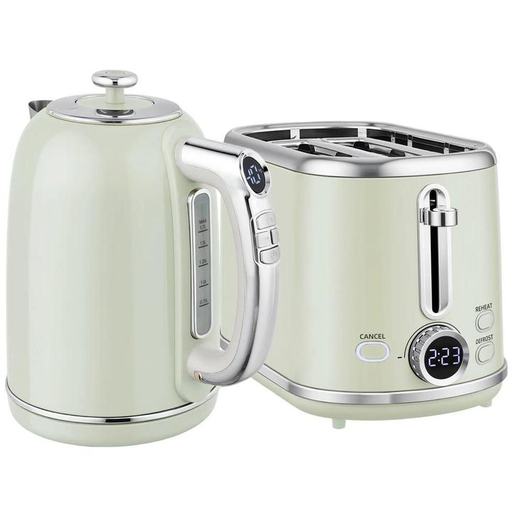 Waterkoker- En Broodrooster-set, LED-display, 1,7 Liter, 220, Huis en Inrichting, Keuken | Keukenbenodigdheden, Nieuw, Verzenden