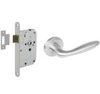 Intersteel deurbeslag set loopslot wit + deurklink Jupiter, Verzenden, Nieuw