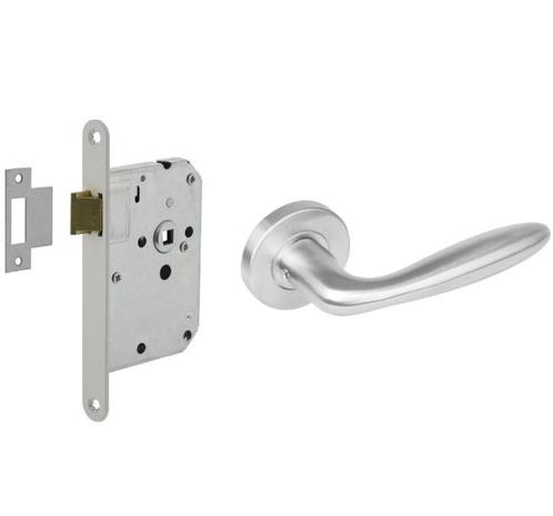 Intersteel deurbeslag set loopslot wit + deurklink Jupiter, Doe-het-zelf en Verbouw, Hang- en Sluitwerk, Verzenden