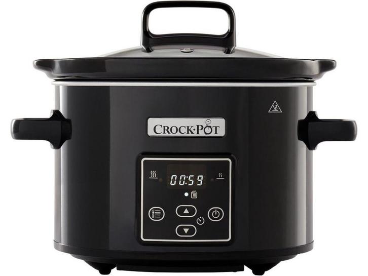 CrockPot CR-61 - Slow Cooker 2,4L - Digitale timer - Zwart, Witgoed en Apparatuur, Slowcookers, Zo goed als nieuw, Verzenden