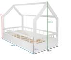 Houten Kinderbed 160cm | Wit Grenen | Laatste Stuks!, Nieuw, 70 tot 85 cm, Lattenbodem, 140 tot 160 cm