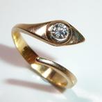 Ring - 14 karaat Geel goud Diamant  (Natuurlijk) - Slang