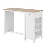 2dekans | SoBuy Keukentafel met opbergplanken - 120 x 55 x, Huis en Inrichting, Woonaccessoires | Wandplanken en Boekenplanken