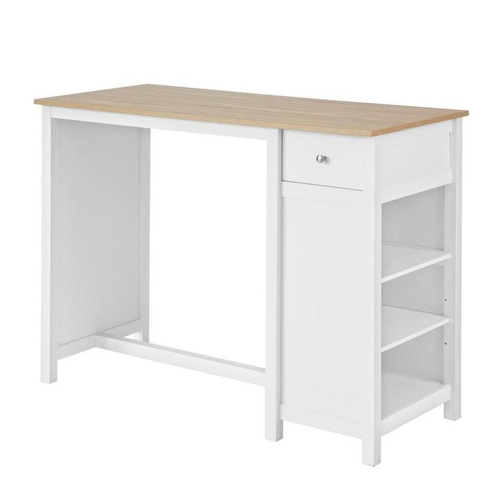 2dekans | SoBuy Keukentafel met opbergplanken - 120 x 55 x, Huis en Inrichting, Woonaccessoires | Wandplanken en Boekenplanken